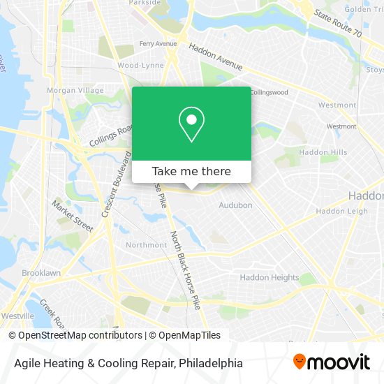 Agile Heating & Cooling Repair map