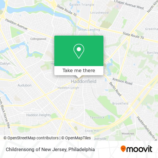 Childrensong of New Jersey map