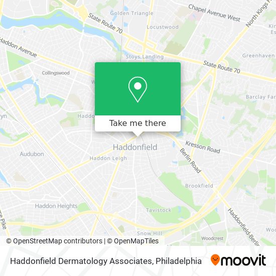 Mapa de Haddonfield Dermatology Associates