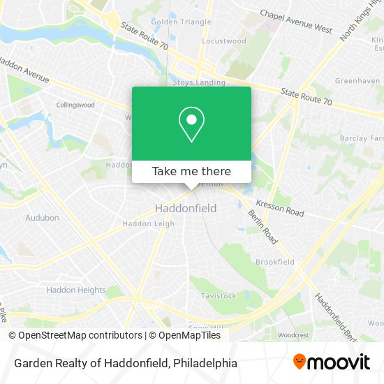 Garden Realty of Haddonfield map