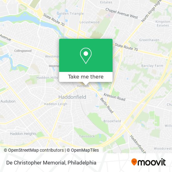 De Christopher Memorial map