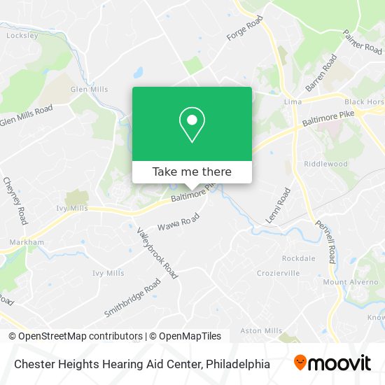 Mapa de Chester Heights Hearing Aid Center