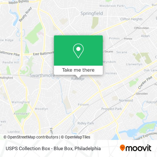 USPS Collection Box - Blue Box map