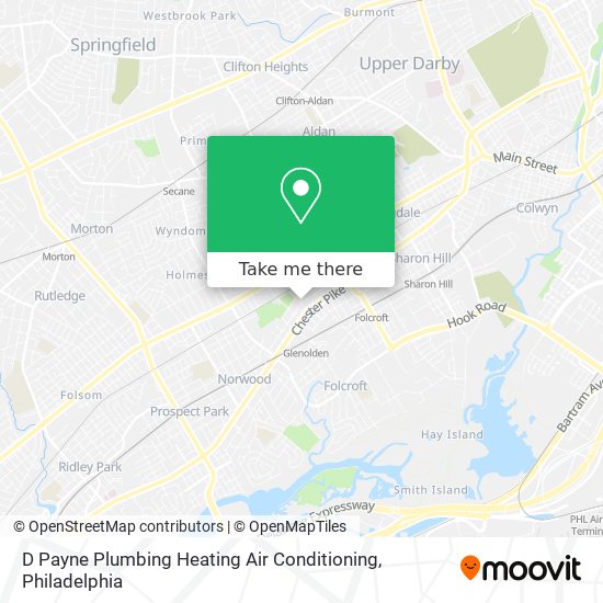 D Payne Plumbing Heating Air Conditioning map