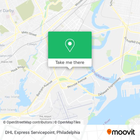 Mapa de DHL Express Servicepoint