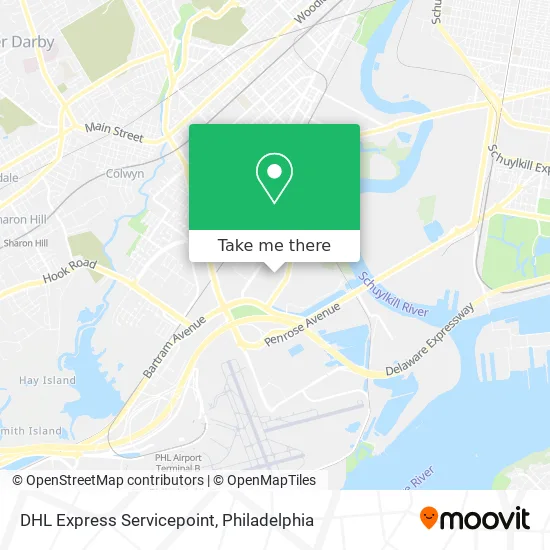 DHL Express Servicepoint map