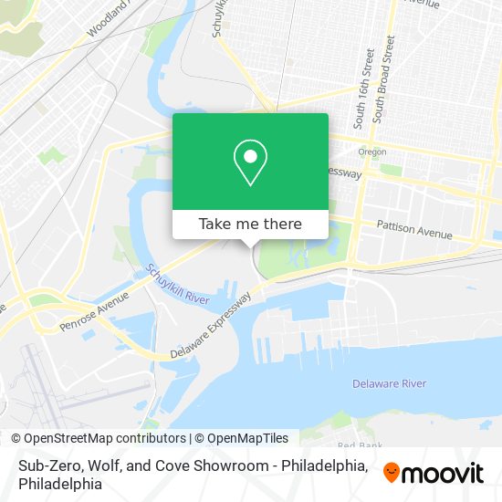 Sub-Zero, Wolf, and Cove Showroom - Philadelphia map