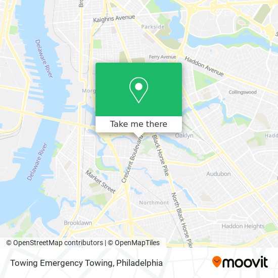 Towing Emergency Towing map