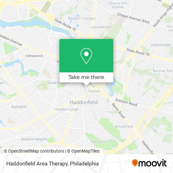 Mapa de Haddonfield Area Therapy