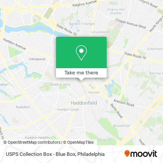 Mapa de USPS Collection Box - Blue Box