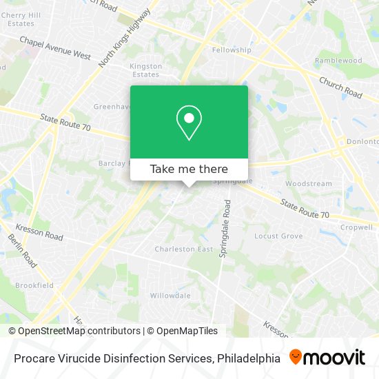 Procare Virucide Disinfection Services map