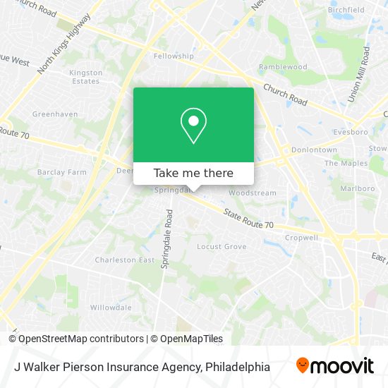 J Walker Pierson Insurance Agency map