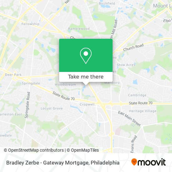 Mapa de Bradley Zerbe - Gateway Mortgage