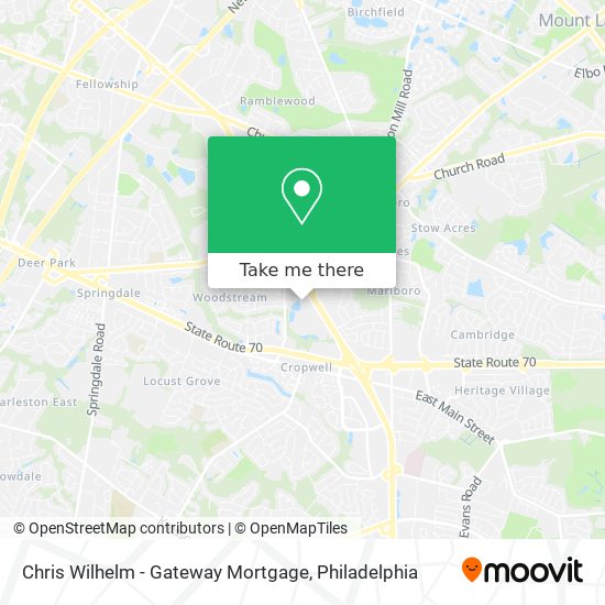 Mapa de Chris Wilhelm - Gateway Mortgage