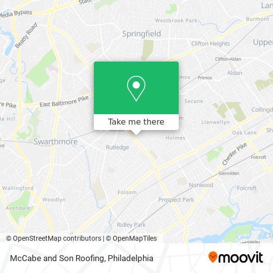 McCabe and Son Roofing map