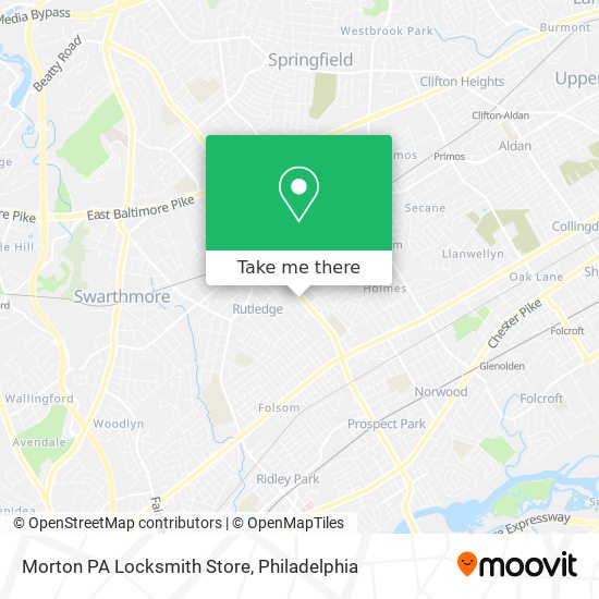 Morton PA Locksmith Store map