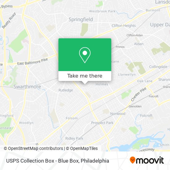 USPS Collection Box - Blue Box map