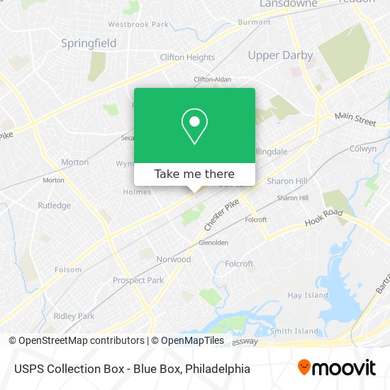 USPS Collection Box - Blue Box map