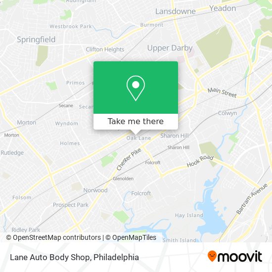Mapa de Lane Auto Body Shop