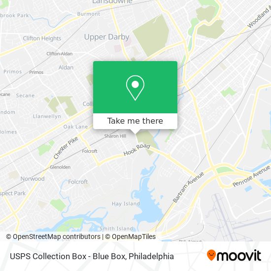 USPS Collection Box - Blue Box map