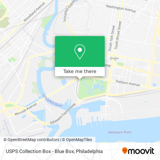 USPS Collection Box - Blue Box map