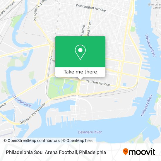 Mapa de Philadelphia Soul Arena Football