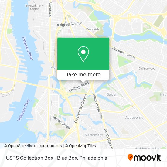 USPS Collection Box - Blue Box map