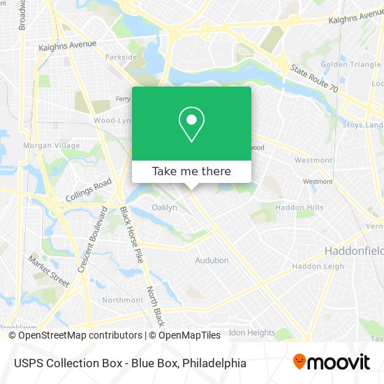 USPS Collection Box - Blue Box map