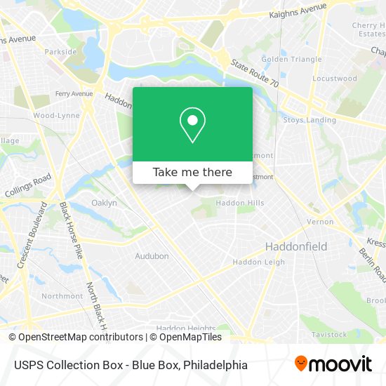 USPS Collection Box - Blue Box map