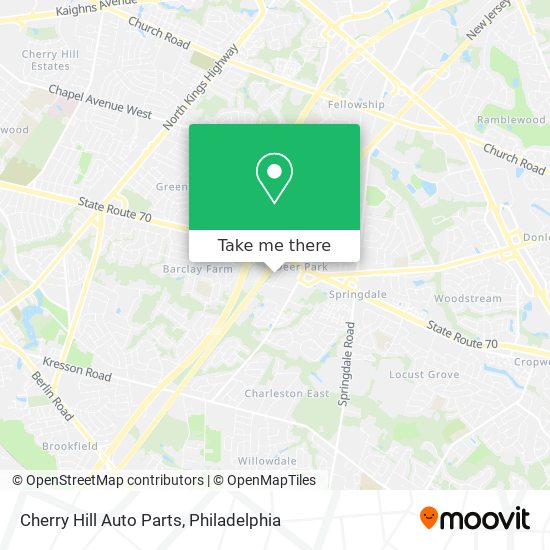 Mapa de Cherry Hill Auto Parts