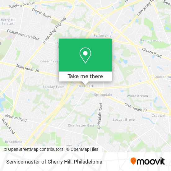 Servicemaster of Cherry Hill map