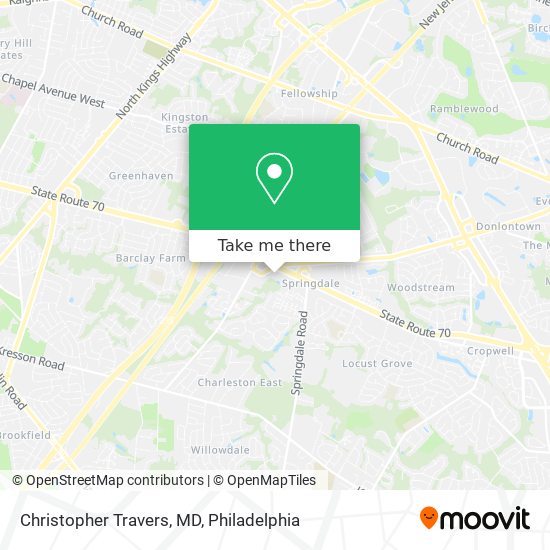 Christopher Travers, MD map