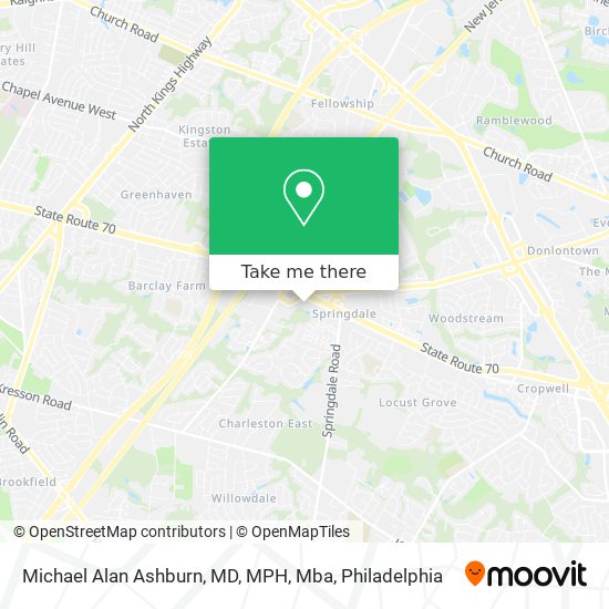 Mapa de Michael Alan Ashburn, MD, MPH, Mba