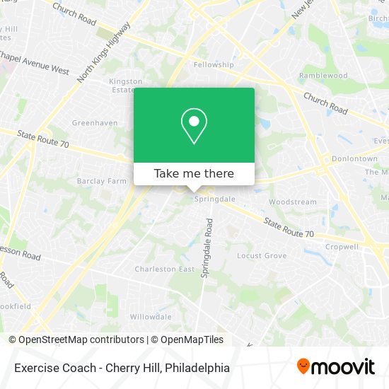 Mapa de Exercise Coach - Cherry Hill