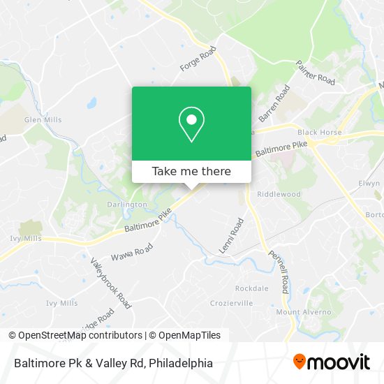 Mapa de Baltimore Pk & Valley Rd