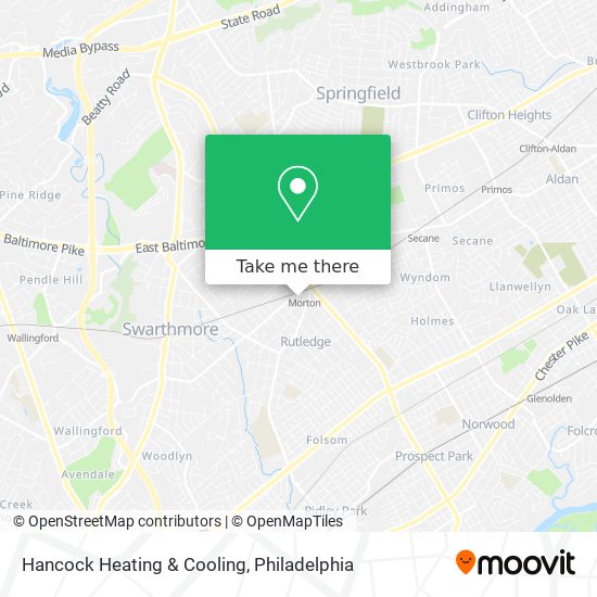 Hancock Heating & Cooling map