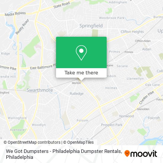 We Got Dumpsters - Philadelphia Dumpster Rentals map