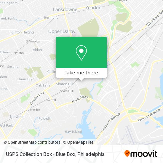 USPS Collection Box - Blue Box map