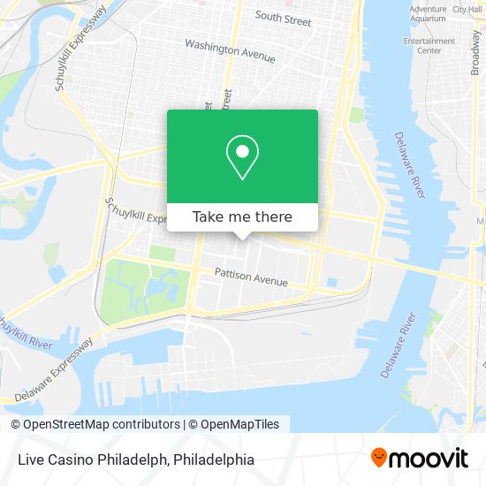 Live Casino Philadelph map