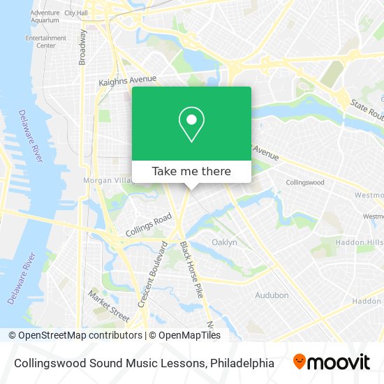 Collingswood Sound Music Lessons map