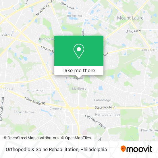 Orthopedic & Spine Rehabilitation map