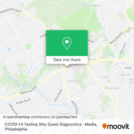 Mapa de COVID-19 Testing Site: Quest Diagnostics - Media