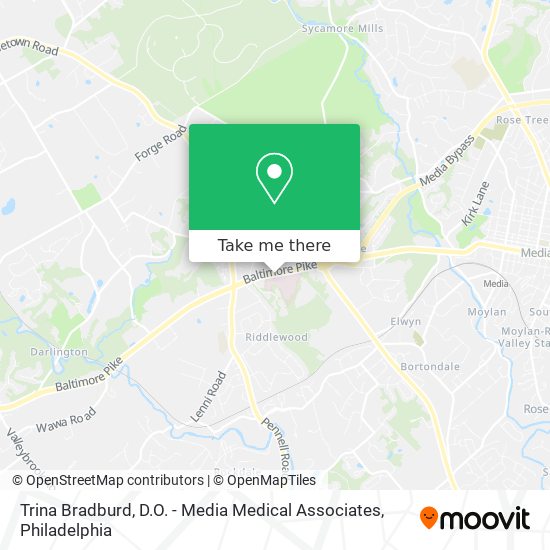 Mapa de Trina Bradburd, D.O. - Media Medical Associates