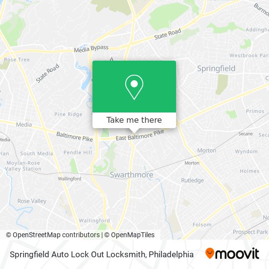 Mapa de Springfield Auto Lock Out Locksmith