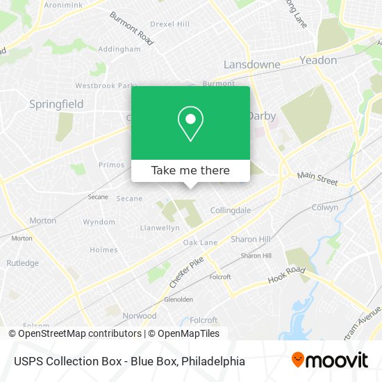 USPS Collection Box - Blue Box map