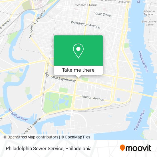 Philadelphia Sewer Service map