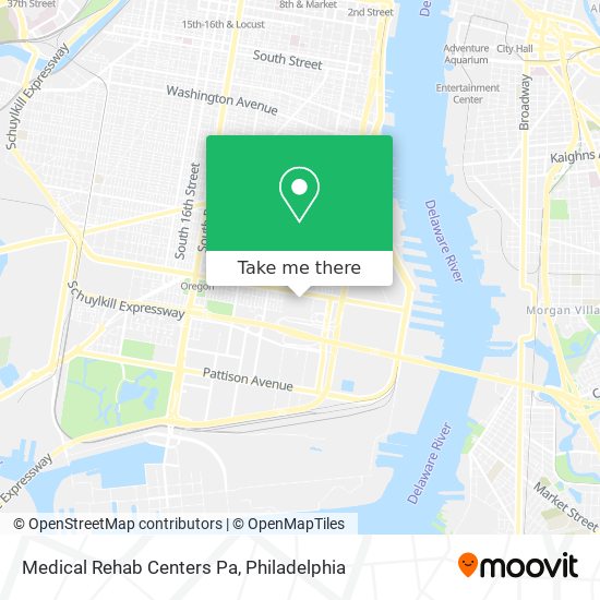 Medical Rehab Centers Pa map