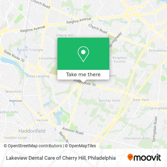 Mapa de Lakeview Dental Care of Cherry Hill