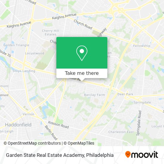 Mapa de Garden State Real Estate Academy