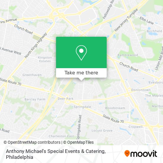 Anthony Michael's Special Events & Catering map